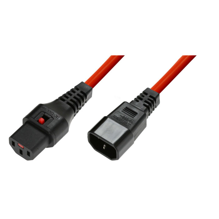 MicroConnect Powercord C13 IEC Lock - C14