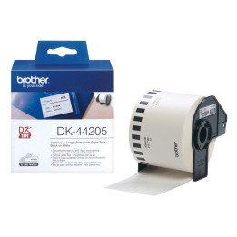 Brother DK44205 62MM WHITE REMOVABLE