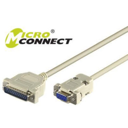 MicroConnect Serial Cable DB9-DB25 3M F/M