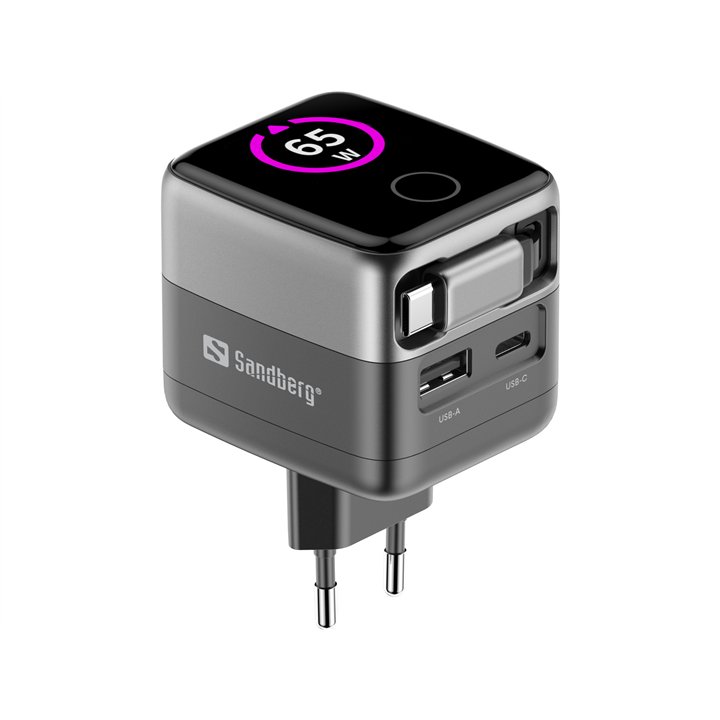 Sandberg Charger PD65W Display + Cable
