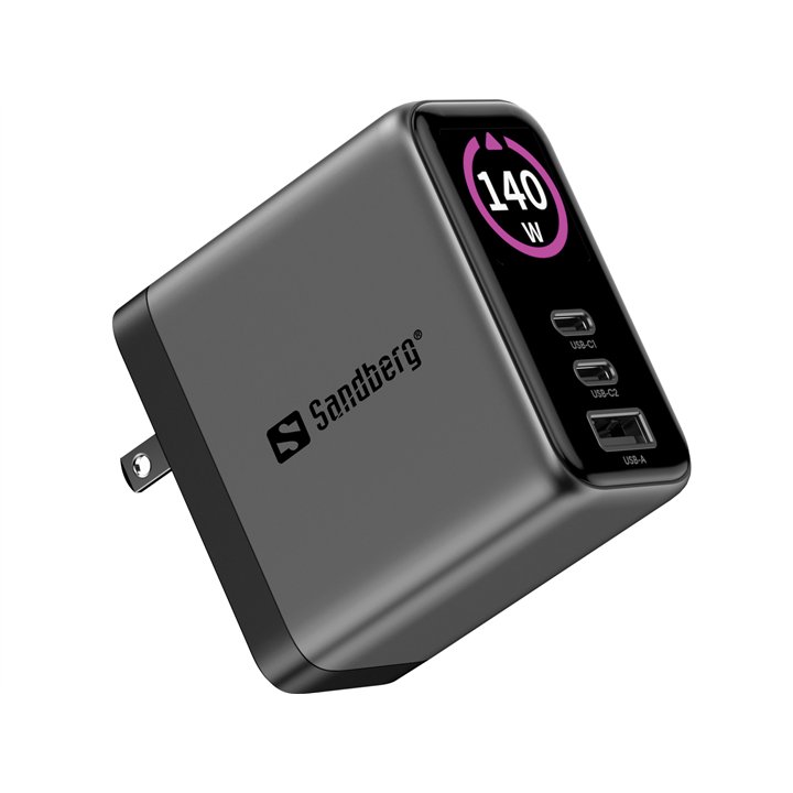 Sandberg Travel Charger PD140W Display