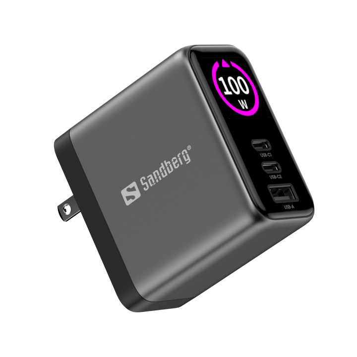 Sandberg Travel Charger PD100W Display