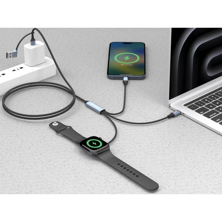 Sandberg 3in1 Travel Charge Cable 100W