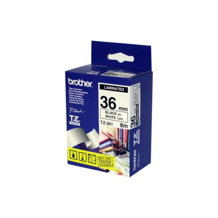 Brother P-Touch Tape Black On White