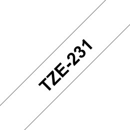 Brother TZE231 12MM BLACK ON WHITE
