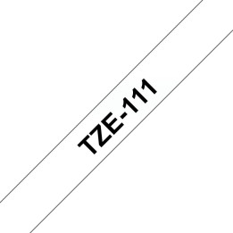 Brother TZE111 6MM BLACK ON CLEAR TAPE