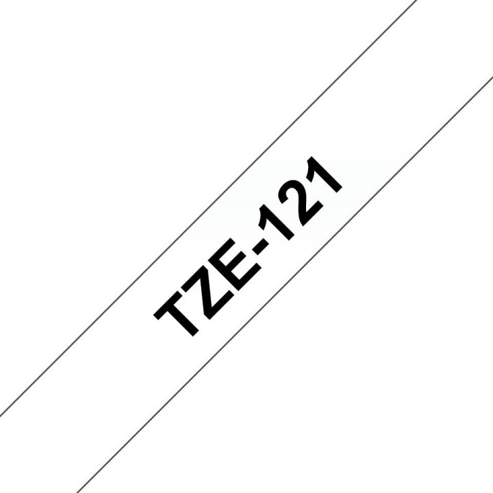 Brother TZE121 9MM BLACK ON CLEAR TAPE