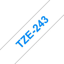 Brother Tape Blue on White 18mm
