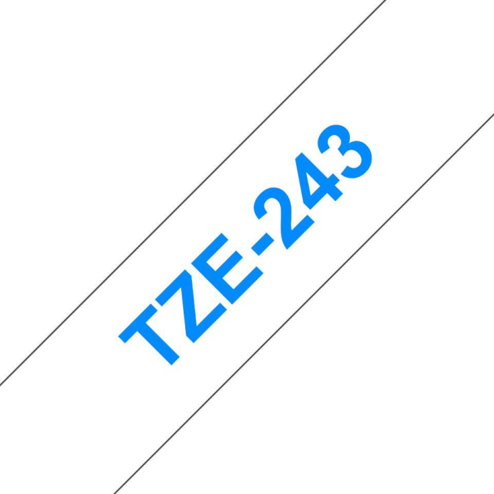 Brother Tape Blue on White 18mm