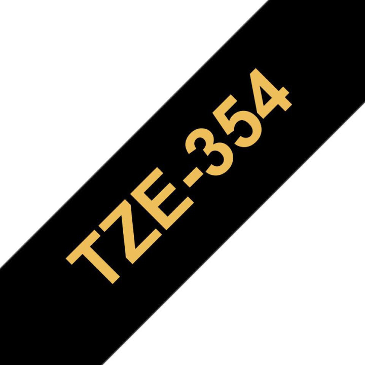 Brother Tape Gold on Black 24mm