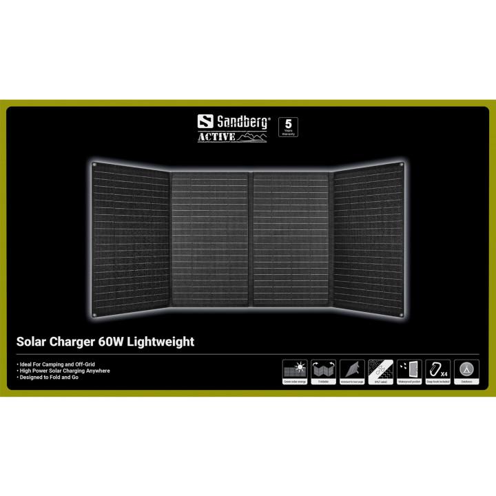 Sandberg Solar Charger 60W Lightweight