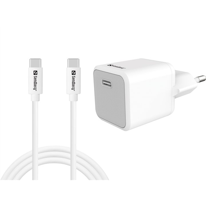 USB-C 20W Charger EU+USB-C to
