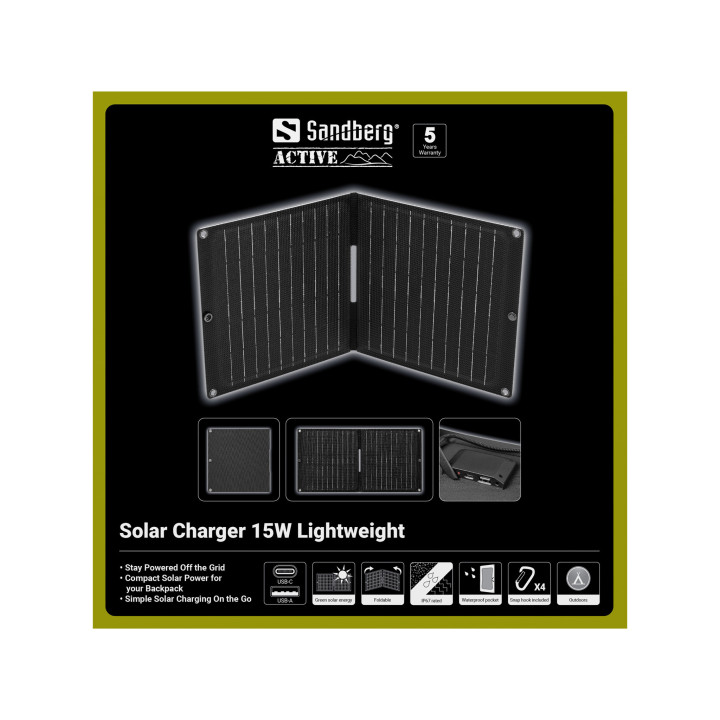 Sandberg Solar Charger 15W Lightweight