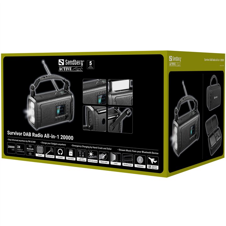 Sandberg Survivor DAB Radio All-in-1