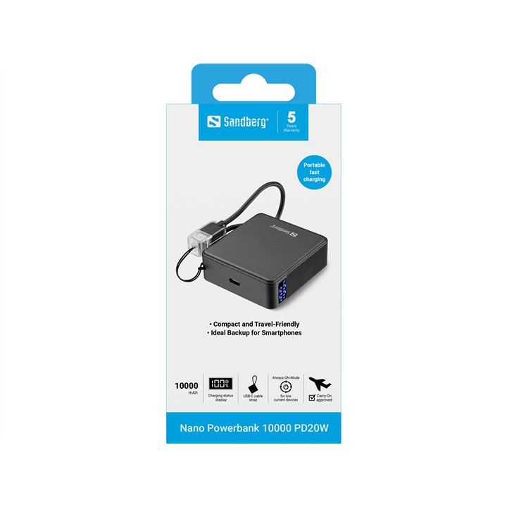 Sandberg Nano Powerbank 10000 PD20W