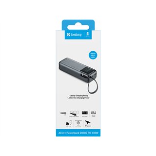 Sandberg All-in1 Powerbank 20000 PD