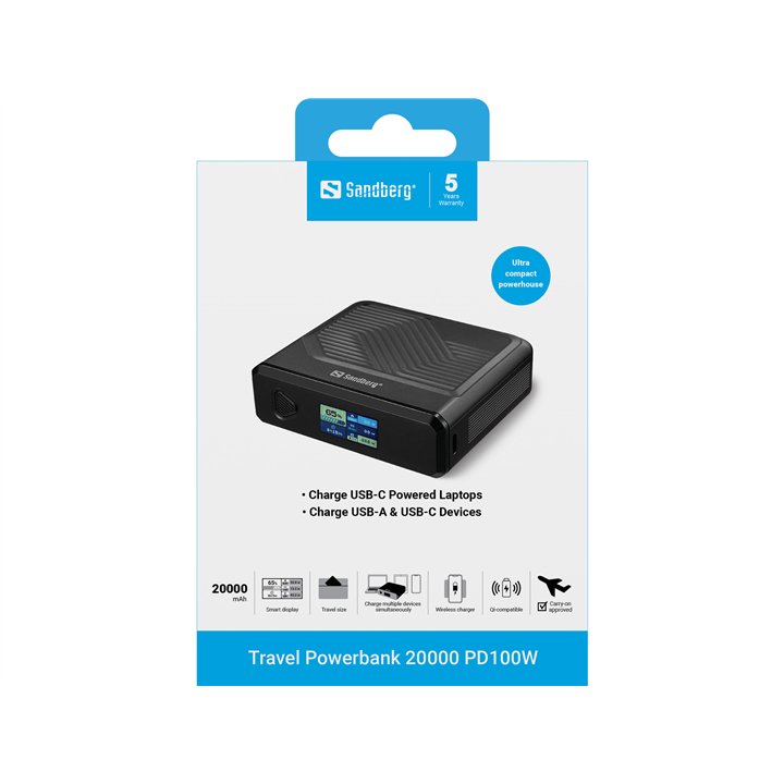 Sandberg Travel Powerbank 20000 PD100W