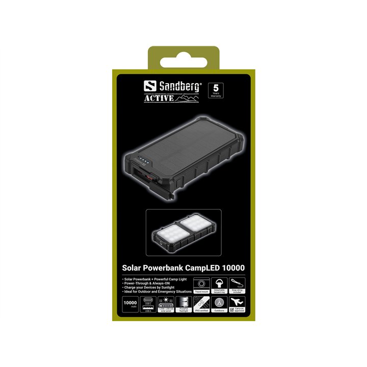 Sandberg Solar Powerbank CampLED 10000