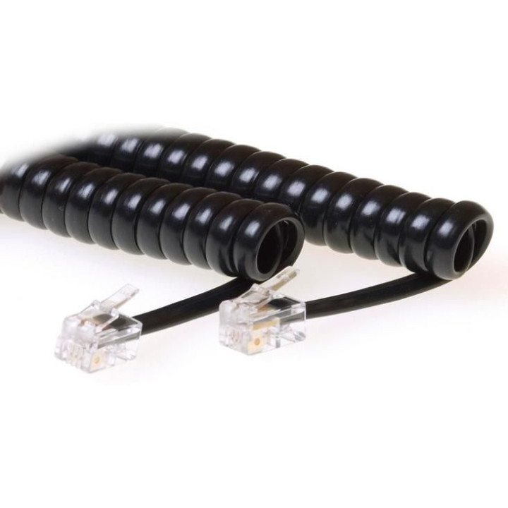 MicroConnect RJ10-RJ10 4M M/M Black