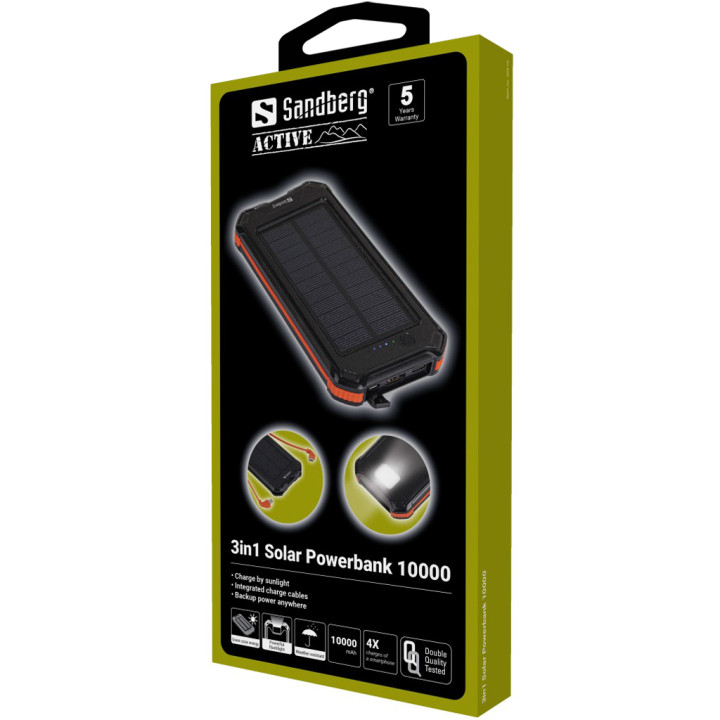 Sandberg 3in1 Solar Powerbank 10000
