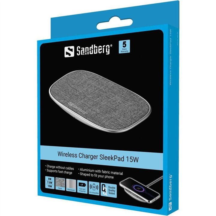 Sandberg Wireless Charger SleekPad 15W