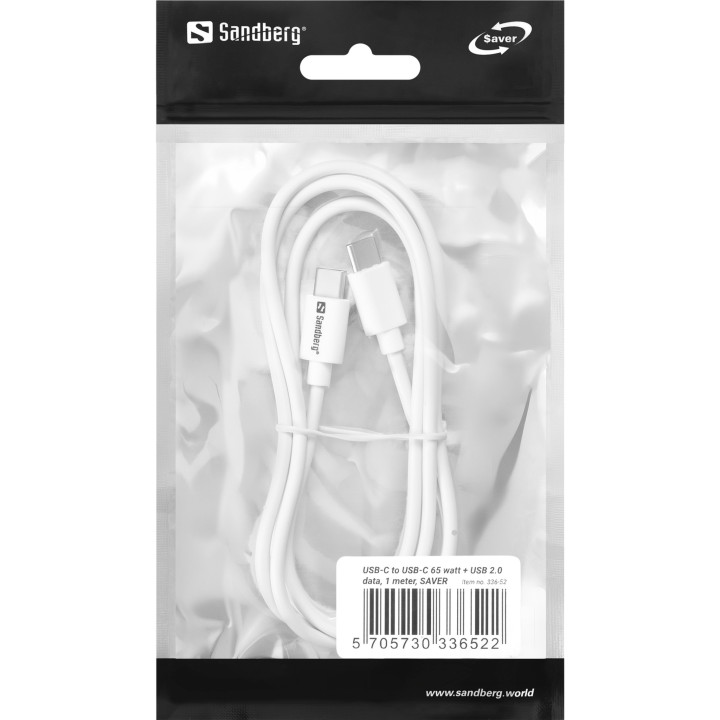 Sandberg USB-C to USB-C 65W 1M SAVER