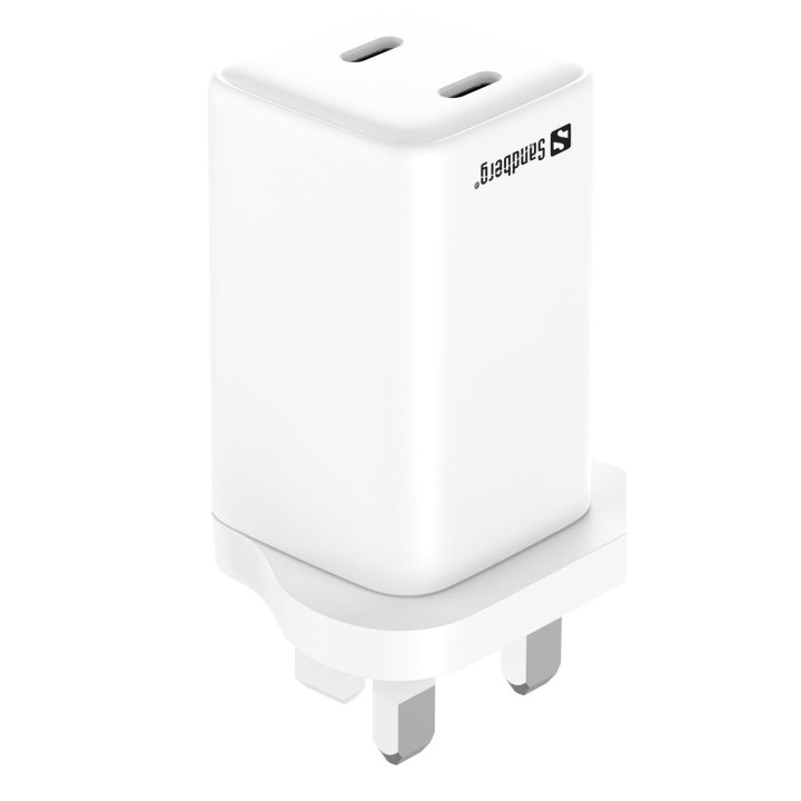 Sandberg AC laddare Dual USB-C PD65W UK