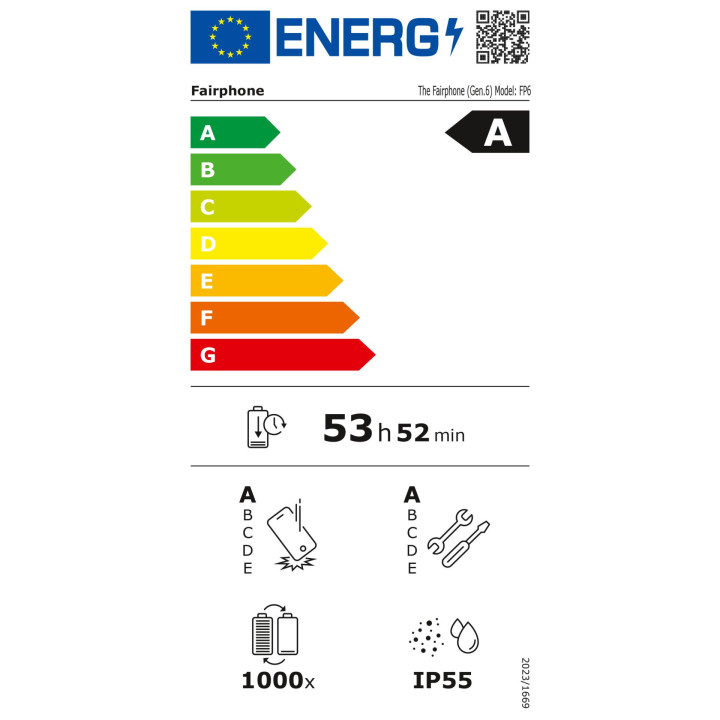 Fairphone (Gen. 6) 8+256GB Horizon Black