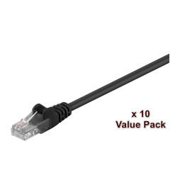 MicroConnect U/UTP CAT5e 2m Black 10 Pack