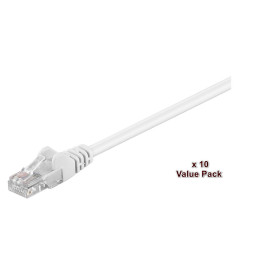 MicroConnect U/UTP CAT5e 5M White 10 Pack
