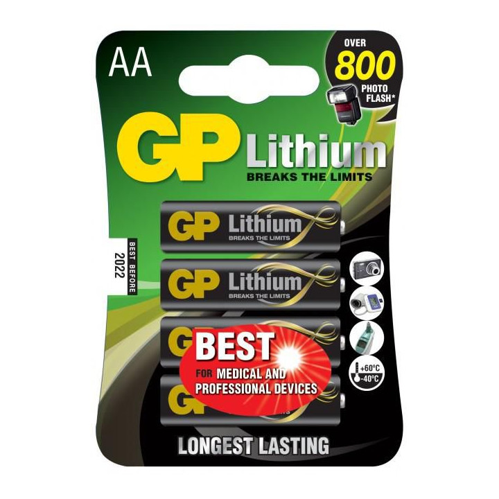 GP AA lithium batteri 1.5V,