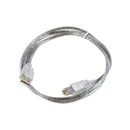 MicroConnect USB2.0 A-B 5m M-M,Transparent