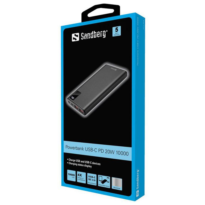 Sandberg Powerbank USB-C PD 20W 10000