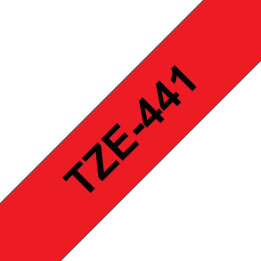 Brother Tape Black on Red 18mm