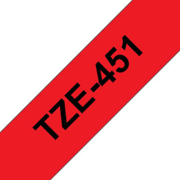 Brother Tape Black on Red 24mm