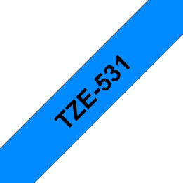 Brother TZE531 12MM BLACK ON BLUE TAPE