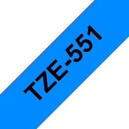 Brother Tape Black on Blue 24mm