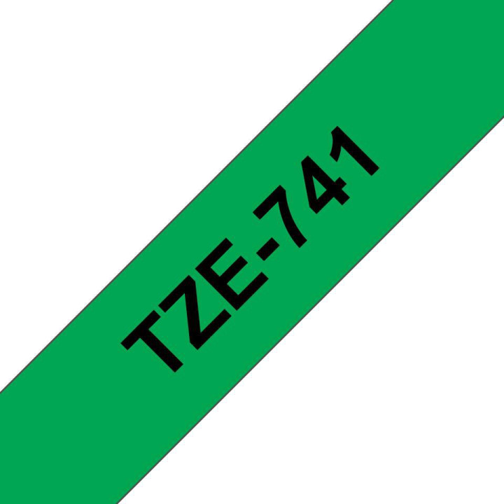 Brother Tape Black on Green 18mm