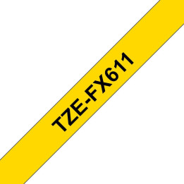 Brother Tape Black on Yellow 6mm