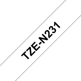 Brother TZEN231 12MM BLACK ON WHITE