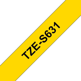 Brother Tape Black on Yellow 12mm