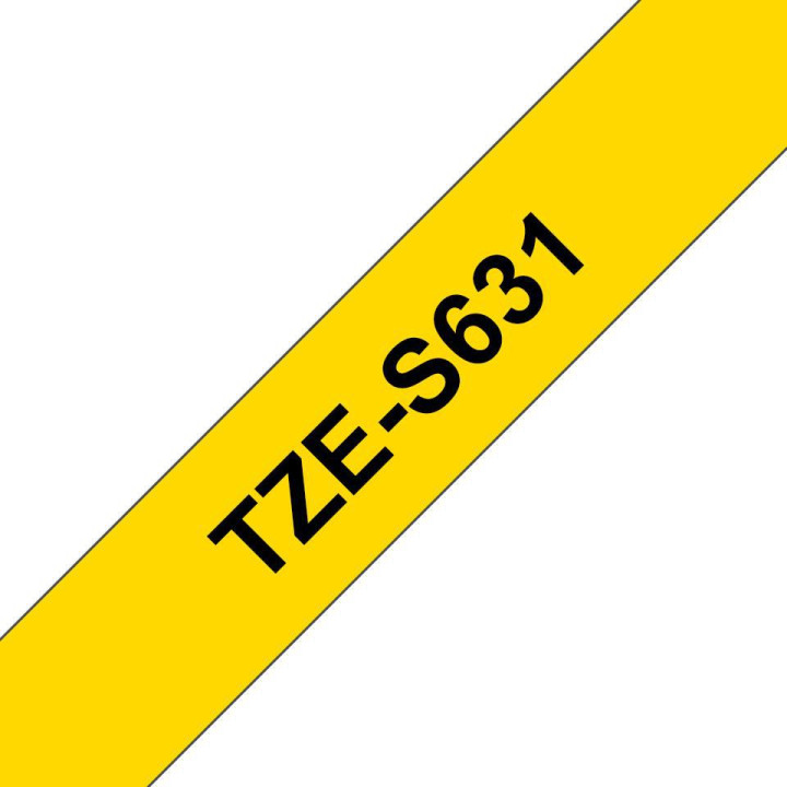 Brother Tape Black on Yellow 12mm