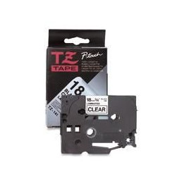 Brother Tape Black On Clear 18mm