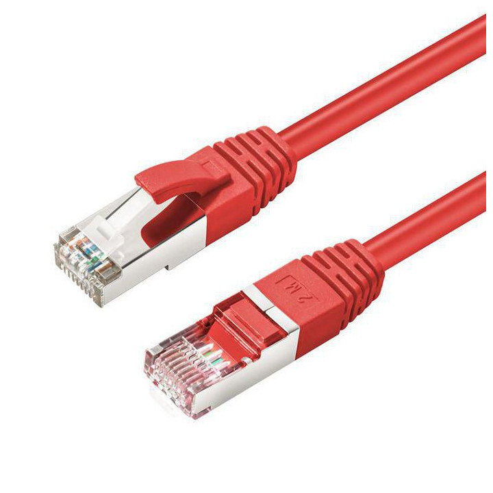 MicroConnect S/FTP CAT6 0.15m Red LSZH