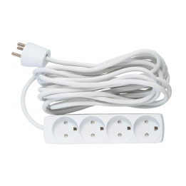 MicroConnect 4-way Danish Power Strip 5m