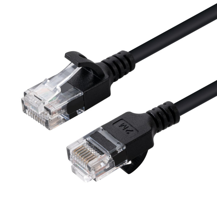 MicroConnect U/UTP CAT6 2M Black Slim