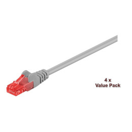 MicroConnect U/UTP CAT6 20M Grey 4 PACK