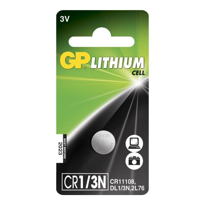 GP LITHIUM BUTTON CELL CR1/3N