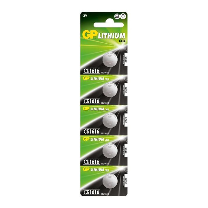 GP LITHIUM BUTTON CELL CR1616