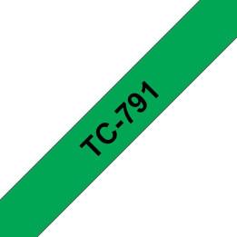 Brother Tape Black On Green 9mm